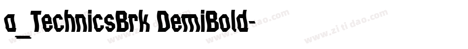 a_TechnicsBrk DemiBold字体转换